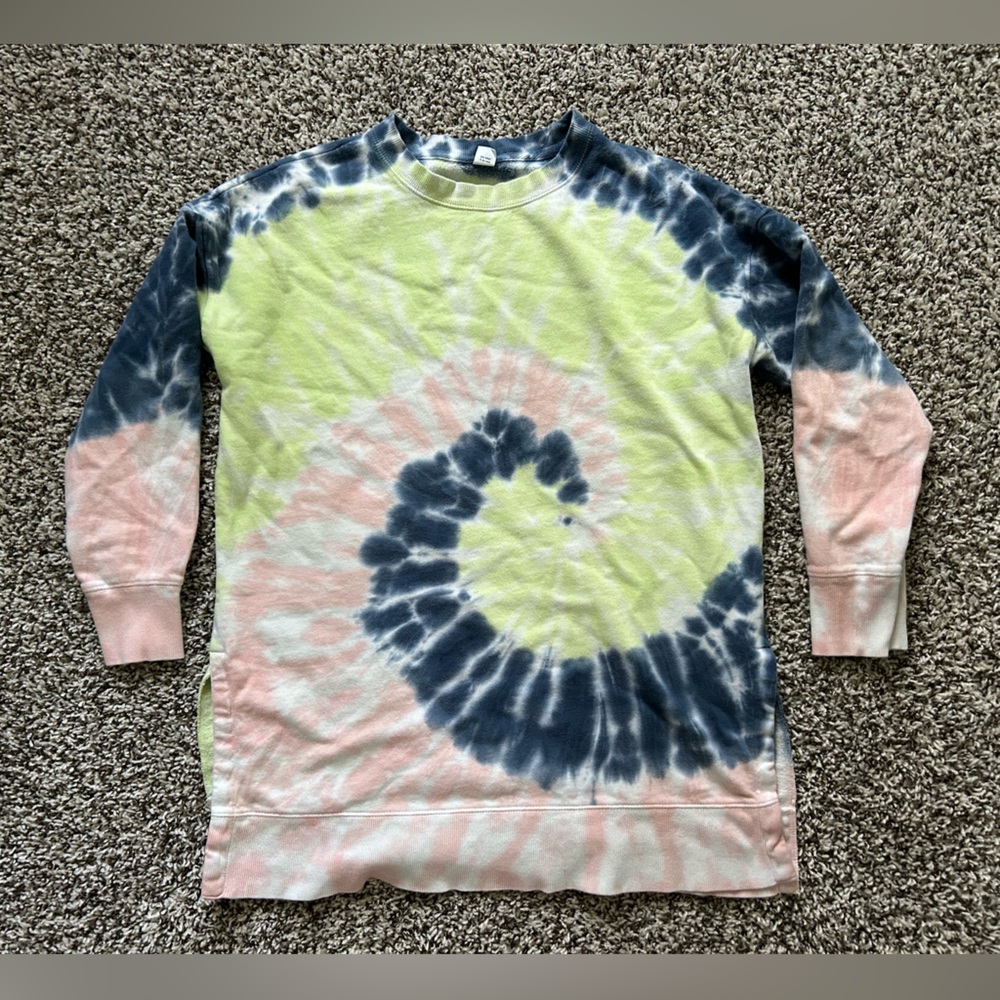 Of navy tie day tunic sweatshirt SM
